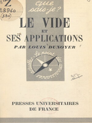 cover image of Le vide et ses applications